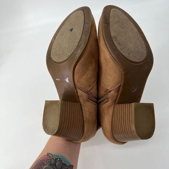 C‎ Est 1946 Brown Heeled Ankle Boots - Picture 8 of 9